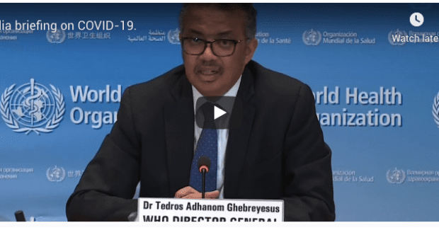 WHO Director General Dr. Tedros Adhanom Ghebreyesus