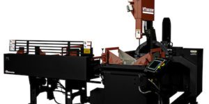 Amada Machinery America’s automatic-indexing VT5063SW vertical tilt-frame band saw