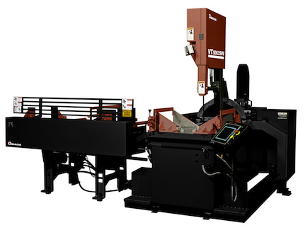Amada Machinery America’s automatic-indexing VT5063SW vertical tilt-frame band saw