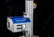 Columbia Marking Tools markets the two-axis programmable Handy Andy X dot peen marking machine and software