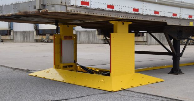 loading dock and warehouse safety, ground mounted trailer support, Ideal Warehouse Solutions, material handling equipment