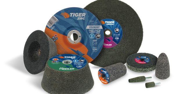metal removal, Weiler Abrasives, Tiger abrasives, foundry applications, cones and plugs
