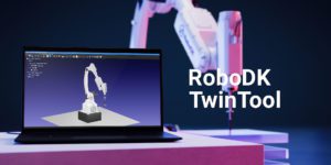 RoboDK, TwinTool, automated tool calibration, industrial robots, linear gauge sensor