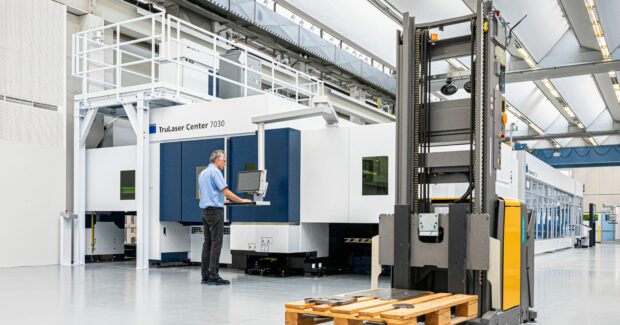 TRUMPF, Oseon, productivity, connected manufacturing, production floor, scheduling, automated guided vehicles