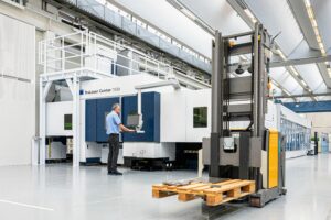 TRUMPF Inc., Oseon software package, production scheduling, Claudio Santopietro, large-scale storage system, sheet-metal fabricators, reducing downtime and non-productive time,