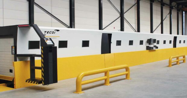 Tecoi, LS Mega Laser, laser cutting, double core fiber system, double head cutting, automatic beveling, multitool drilling, automation, metal processing, sheet metal, heavy plate