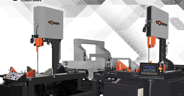 Cosen Saws, vertical band saws, manual, semi-automatic, and fully automatic, industrial cutting solutions, vertical saws