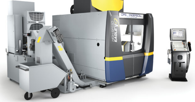 Machine Innovations Drive Opportunities, High-precision Multitasking Milling Machine Improves Productivity, MC Machinery, OPS Ingersoll Eagle V9C, 5-axis milling machine, HEIDENHAIN TNC 640 control, Stable gantry/bridge-style design, Vibration-damping polymer concrete machine base, Serviced by MC Machinery’s robust service network