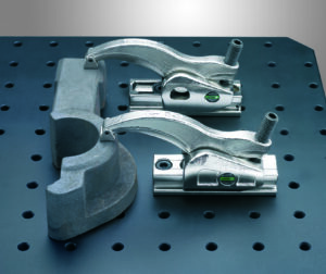Tools for Quick Setups Save You Time and Money , Lenzkes Clamping Tools, high-quality workholding, machine tables/platen, t-slot and/or tapped holes, MQ150, MQ160, clamping rail, arch shaped clamping arm provides multiple options regarding clamping position