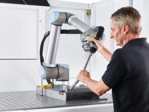 www.us.trumpf.com, Cobots as Flexible Fab Shop Tools, collaborative robots, automatic workforce, modern collaborative robots, incorporate robotics into everyday tasks, fixed to the floor, traditional industrial robots are highly productive, Cobots Enable a Flexible Factory Floor, teach new motions, hardware insertion press operator, Cobot Tech Offers Value in Complex Work, integrated automatic bending systems, cobotic bend cells, cobots can improve welding work, Cobot welding cells are becoming more advanced, improved job quality, creation of new jobs, higher workplace safety, manufacturing process, human-collaborative robots,