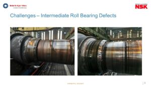 Paul Brda, Michael Hastings, Brüel & Kjær Vibro, NSK USA, cold rolling mill, roll bearing, Super Tough series bearings, cold steel, machine condition monitoring, coil strip, vibration chatter, CMS